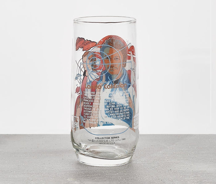 Star Wars Empire Strikes Back Glass Lando Calrissian vintage glass