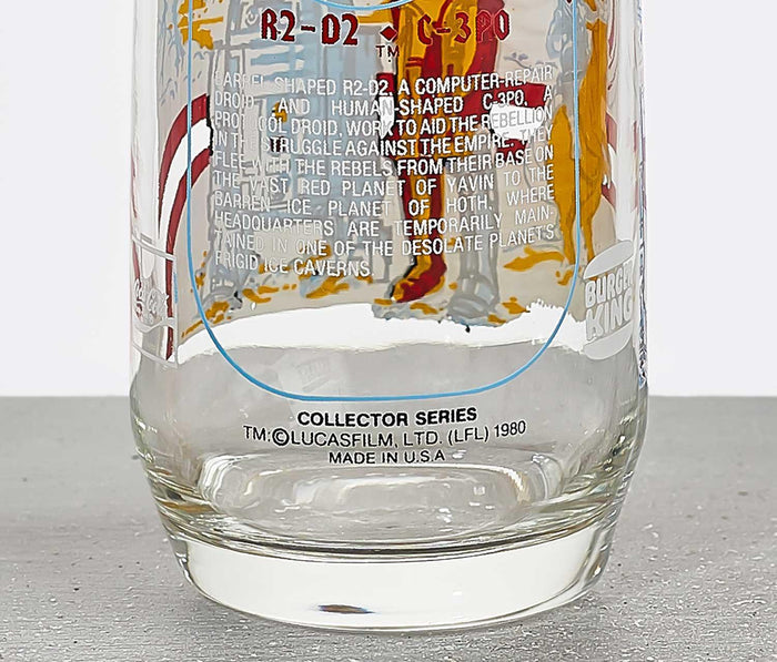 Star Wars R2-D2 & C-3PO- Empire Strikes Back Vintage Glass