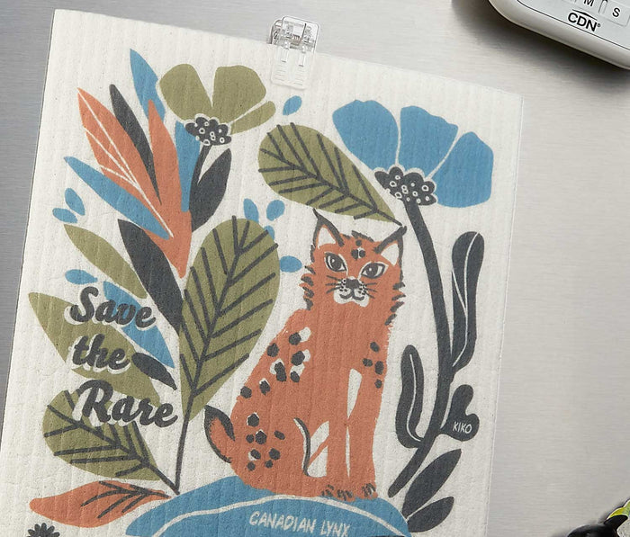 Lynx illustrated Swedish dishcloth sponge - lollygag