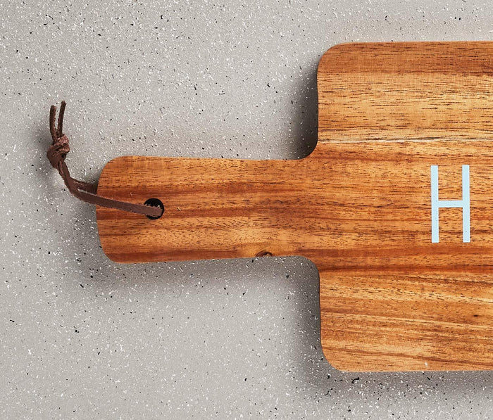 Long Acacia wooden Charcuterie Cheese Board and knives Set