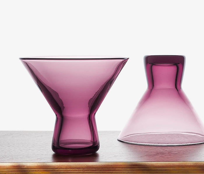 Garnet Stemless Martini Glass