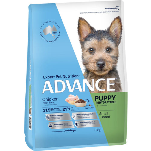 Advance Chicken and Rice Small Breed Puppy Rehydratable Dry Food 8kg-Habitat Pet Supplies