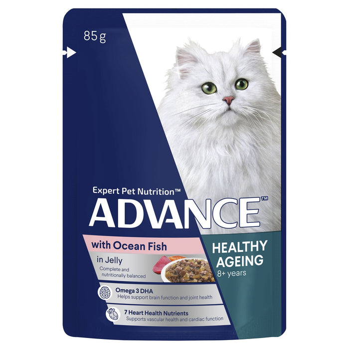 Advance Ocean Fish in Jelly Healthy Ageing Mature Cat Wet Food 85g x 12