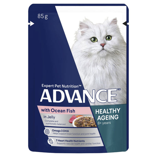 Advance Ocean Fish in Jelly Healthy Ageing Mature Cat Wet Food 85g x 12