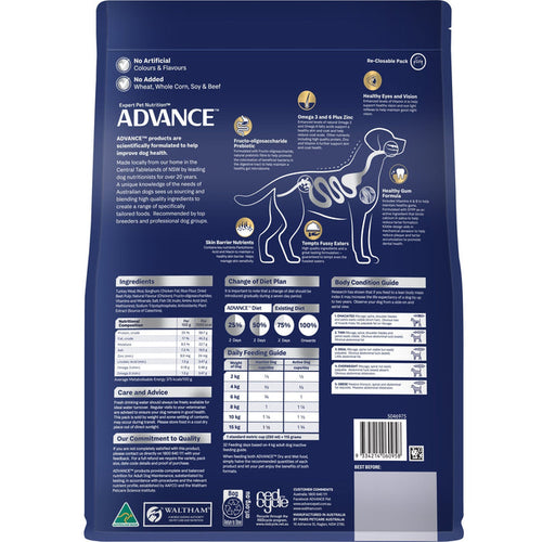 Advance Turkey and Rice Maltese Crosses Adult Dog Dry Food 2.5kg