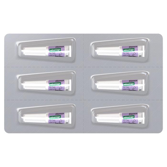 Advantage Flea Treatment for Cats 4kg Purple 6 Pack