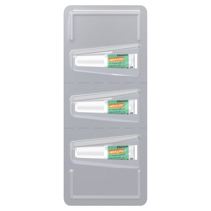 Advocate Flea Heartworm and Worm Treatment for Dogs 0-4kg Green 3 Pack