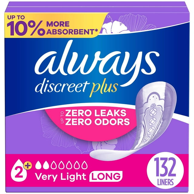 Always Discreet plus Incontinence Pads for Women, (choose size)