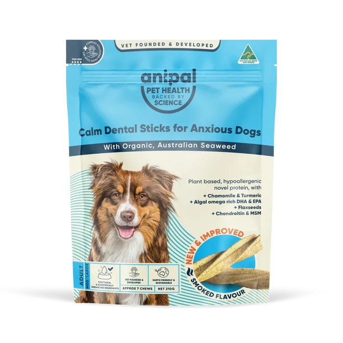 Anipal Calm Dental Sticks for Anxious Dog Treats 210g-Habitat Pet Supplies