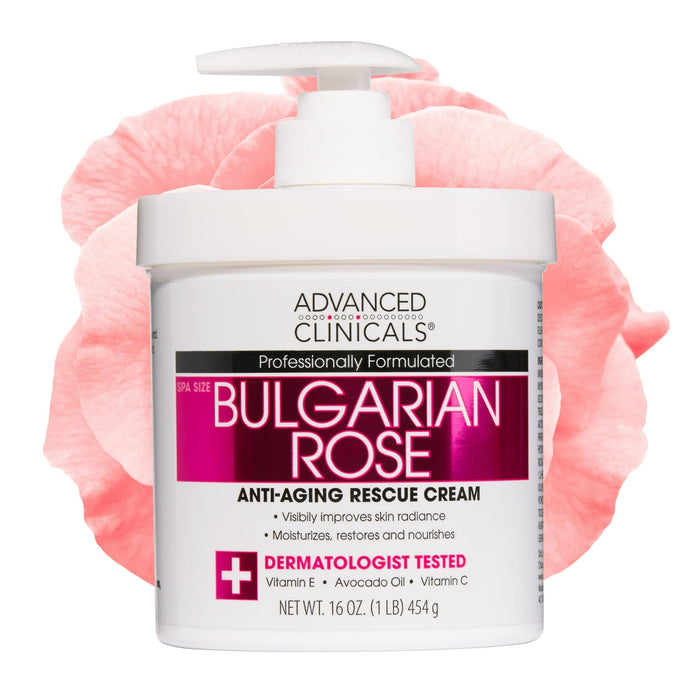 Anti Aging Moisturizing Body Cream -Advanced Clinicals  Bulgarian Rose