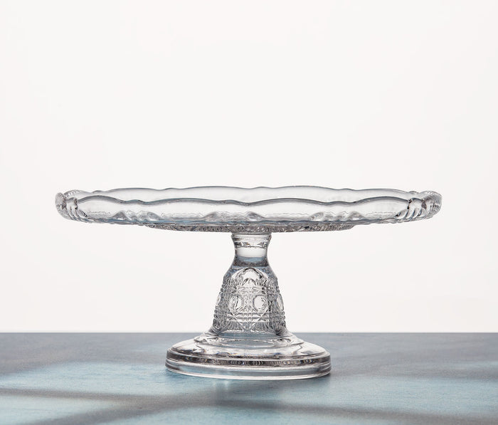 Antique Romeo Starburst Pedestal Medium Glass Cake Stand - Lollygag.co