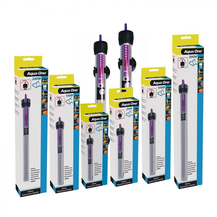 Aqua One Glass Aquarium Heater 300W