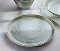Aquarius Sage Green Dinner Stoneware Plate - lollygag