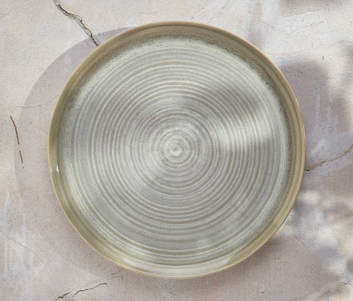 Aquarius Green Dinner Stoneware Plate - lollygag