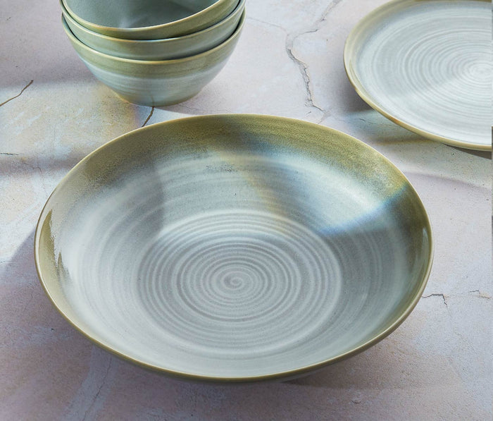 Danica Heirloom Aquarius Sage large Low Bowls - Lollygag