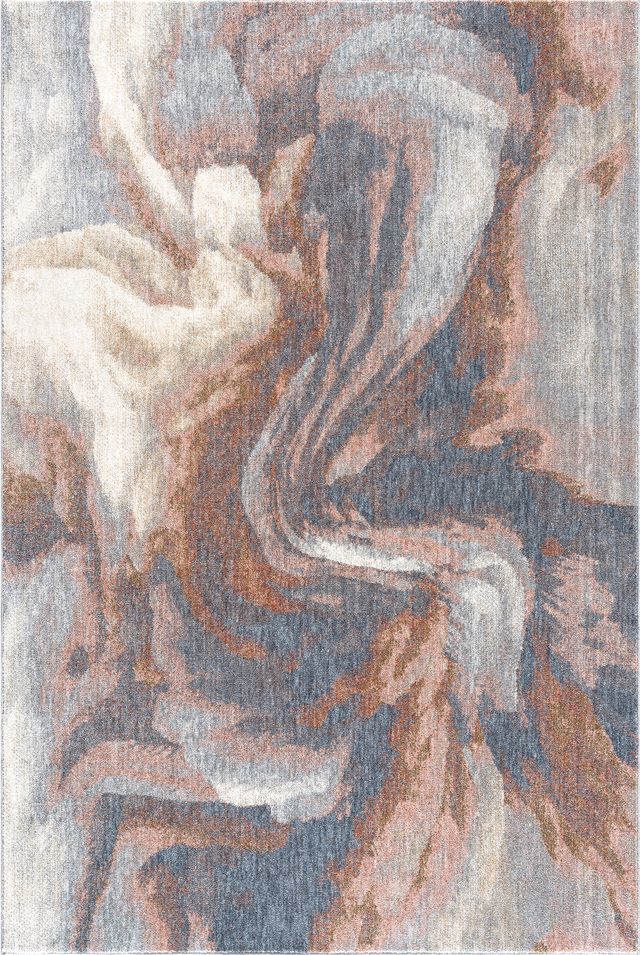 Aria Marble Swirl Orange Rug