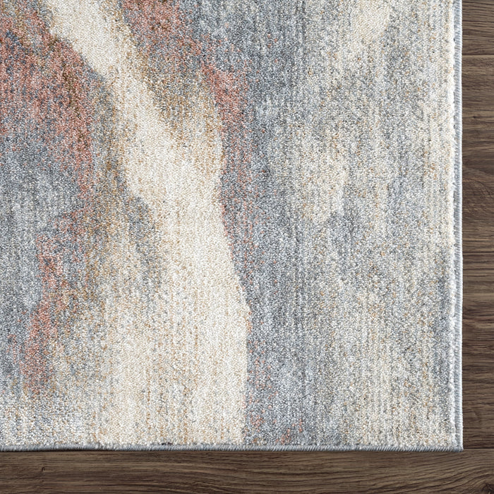 Aria Marble Swirl Orange Rug