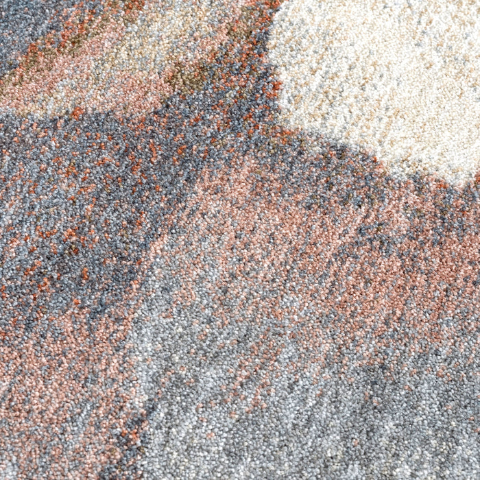 Aria Marble Swirl Orange Rug
