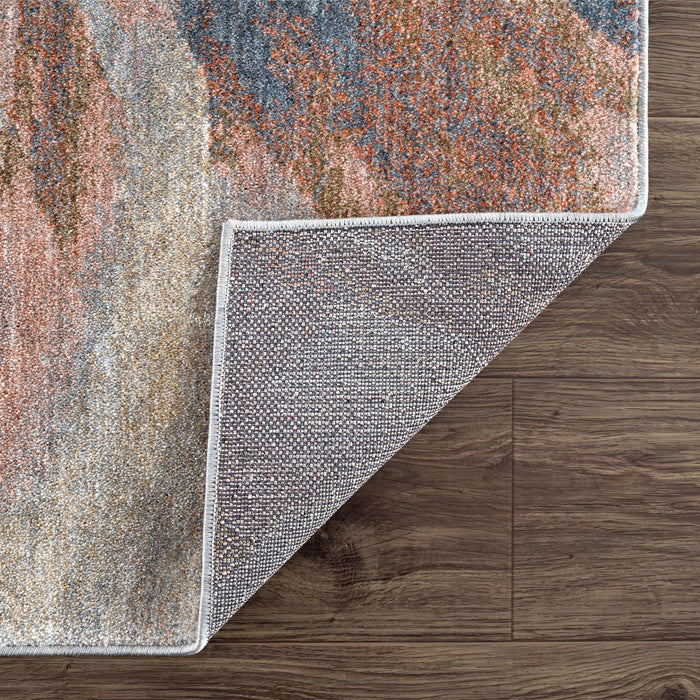 Aria Marble Swirl Orange Rug