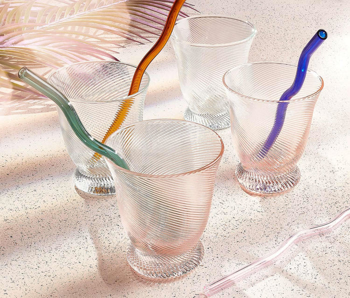 Picasso Reusable Wavy Glass Straws - Lollygag