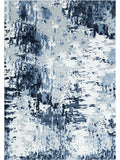 Arto Abstract Distressed Blue Rug