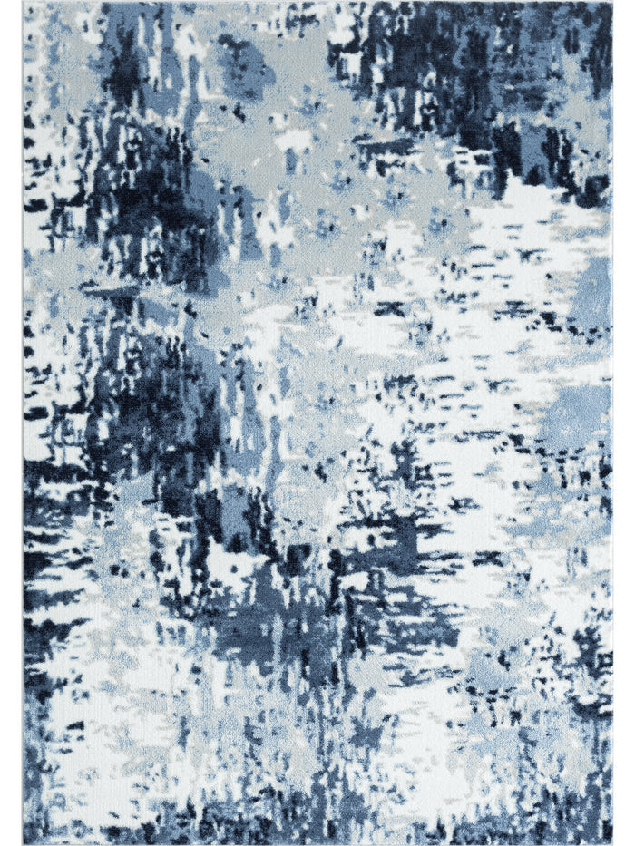 Arto Abstract Distressed Blue Rug