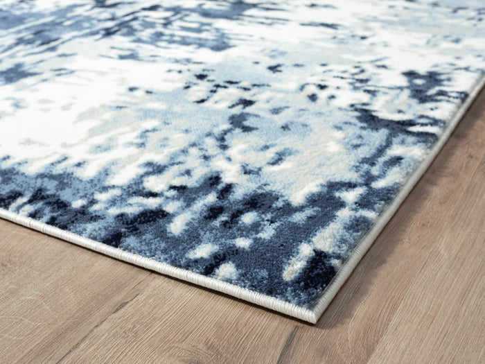 Arto Abstract Distressed Blue Rug