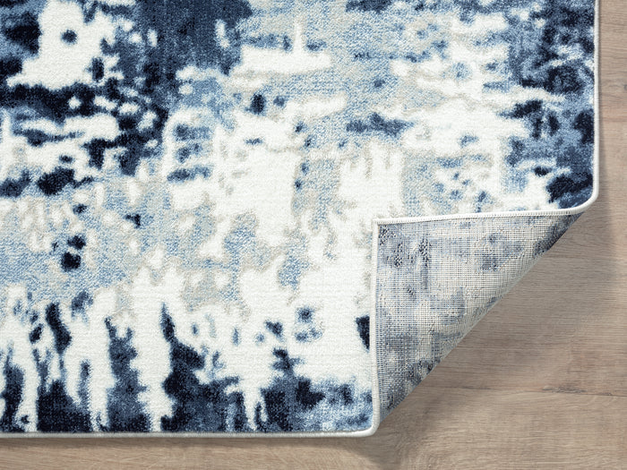 Arto Abstract Distressed Blue Rug