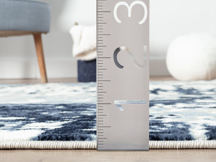 Arto Abstract Distressed Blue Rug