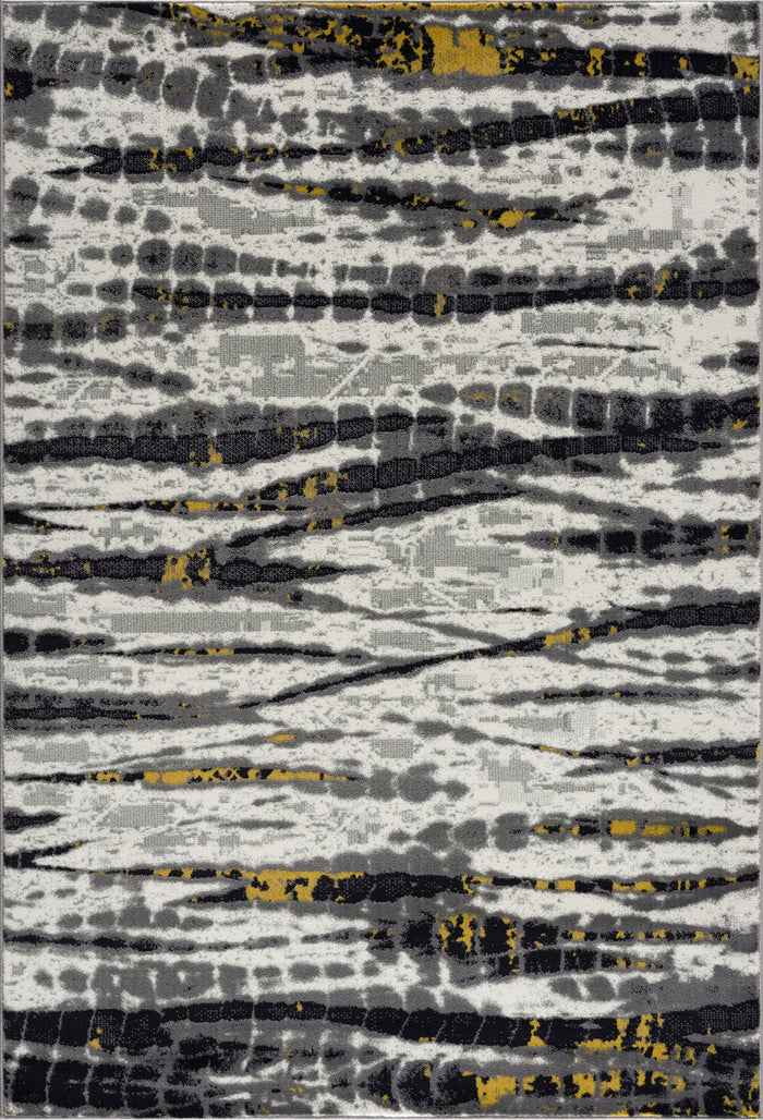 Arto Abstract Striping Grey Rug