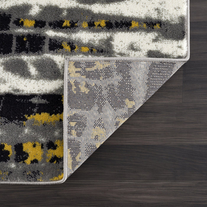 Arto Abstract Striping Grey Rug