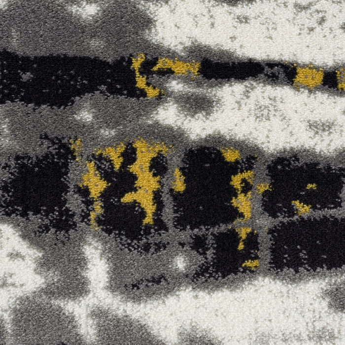 Arto Abstract Striping Grey Rug