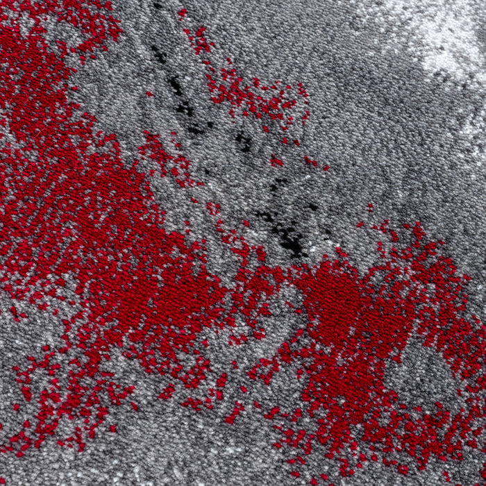 Arto Abstract Waves Red Rug
