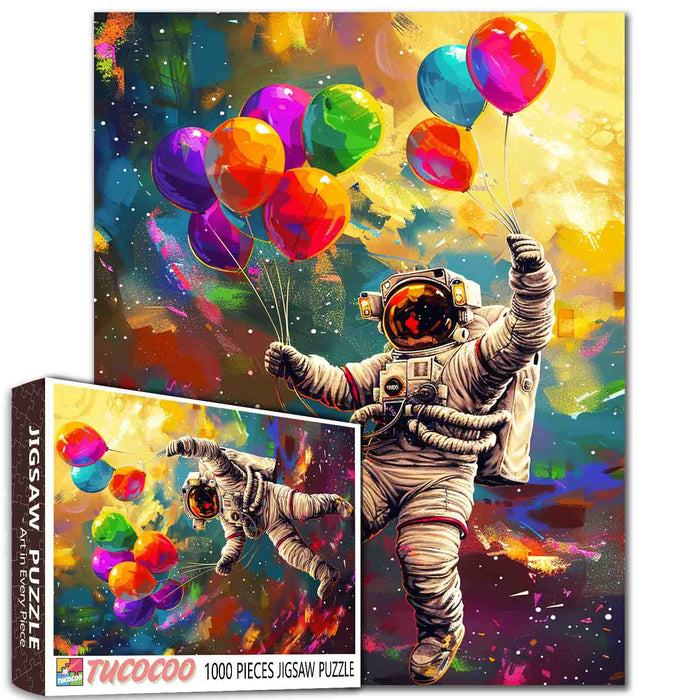 Astronaut Holding Balloon Jigsaw Puzzle