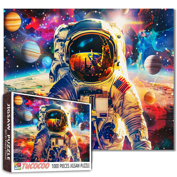 Astronaut Shining in the Golden Sunlight Jigsaw Puzzle
