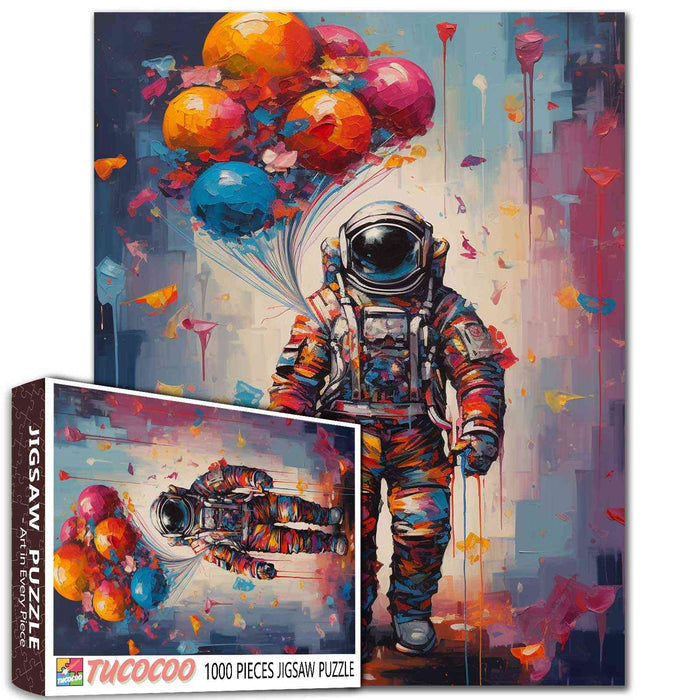 Astronaut with Balloons Jigsaw Puzzle