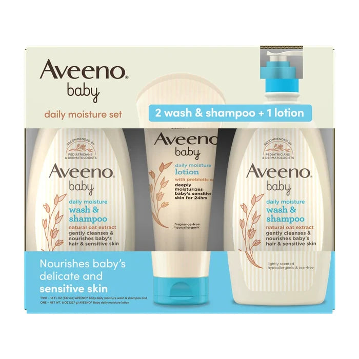 Aveeno Baby Wash and Shampoo in Kenya - 3 Pack With Lotion