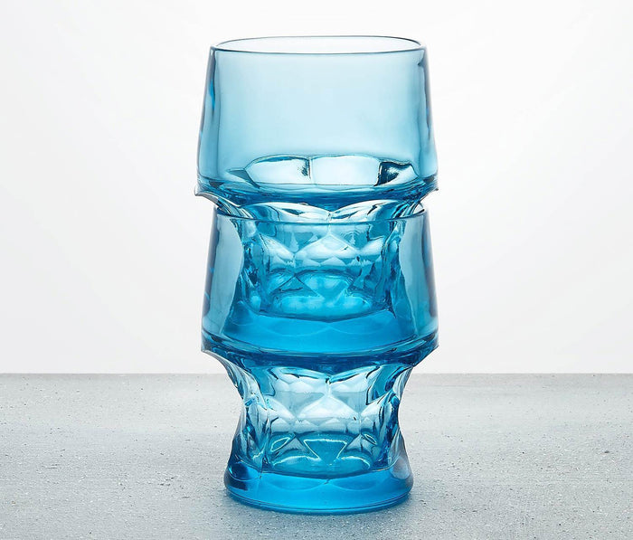 Fenton Georgian azura Blue honeycomb glass