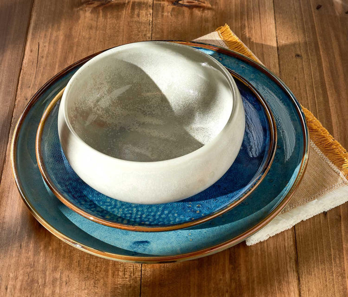 Spirit Wares Blue Stoneware Dinner plate Set