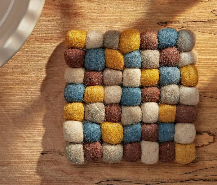 Beachy Sunrise Ombre Felted Trivet Set - Lollygag