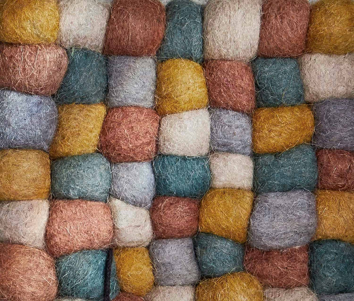Danica Beachy Sunrise Ombre Felt Dot Wool Trivets - lollygag