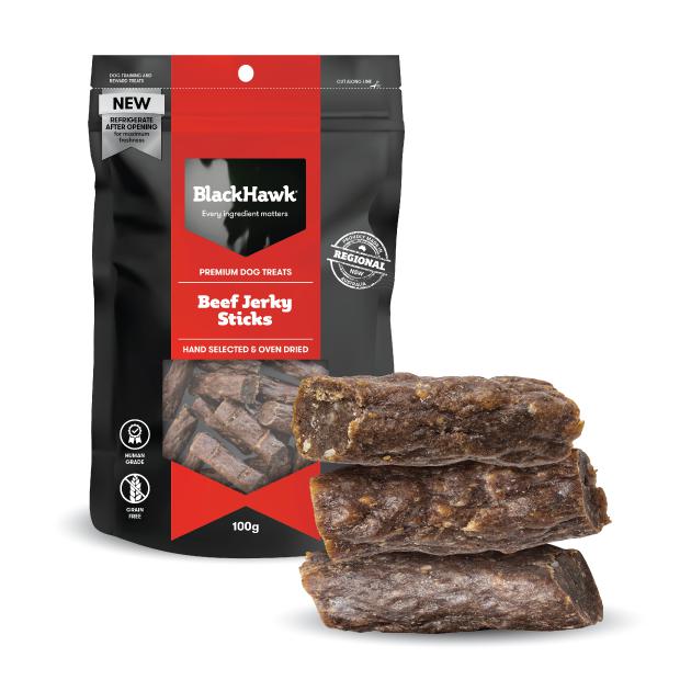 Black Hawk Dog Treats Beef Jerky Sticks 100g-Habitat Pet Supplies
