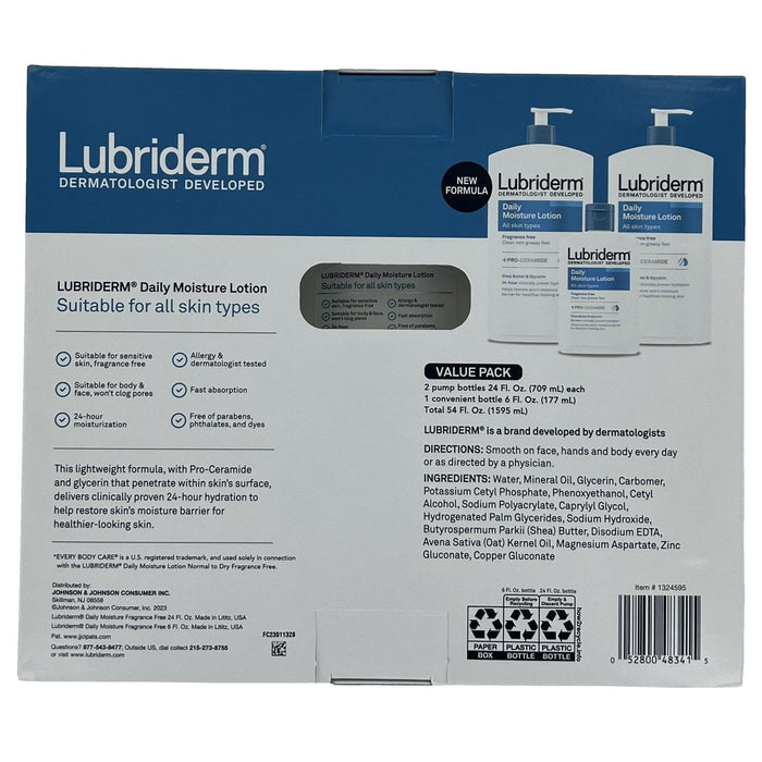 Body Lotion in Kenya - Lubriderm Daily Moisture, 3 Pack