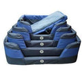 Bono Fido Stay Dry Basket Dog Bed Blue Small-Habitat Pet Supplies