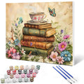 Books Tea and Butterflies Paint by Numbers - Tucocoo
