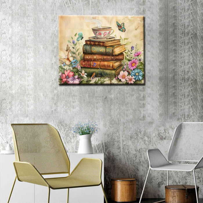 Books Tea and Butterflies Paint by Numbers - Tucocoo