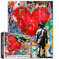 Boy with Heart-shaped Graffiti Jigsaw Puzzle