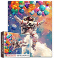 Brave Astronaut Hodling Balloon Jigsaw Puzzle