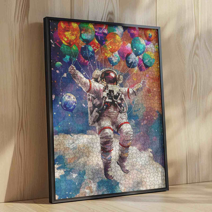 Brave Astronaut Hodling Balloon Jigsaw Puzzle