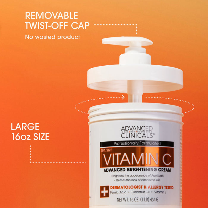 Brightening Body Cream Kenya-Advanced Clinicals Vitamin C Body Cream for Radiant Skin